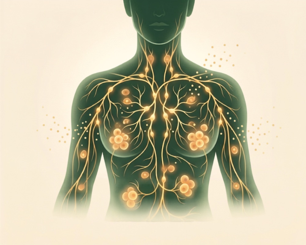 Illustration du système lymphatique et de l'oxygénation des cellules