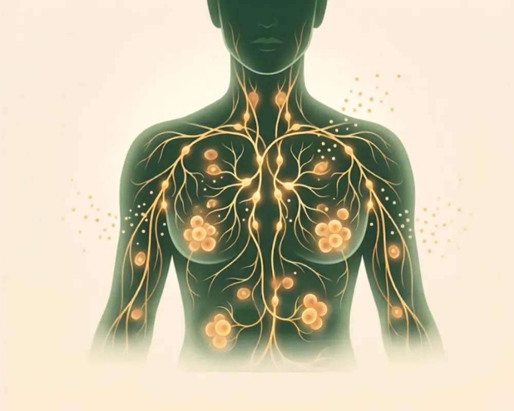 Illustration du système lymphatique et de l'oxygénation des cellules